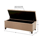 Banc de rangement capitonné