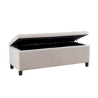 Banc de rangement capitonné