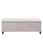 Banc de rangement capitonné