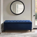 Banc de rangement capitonné