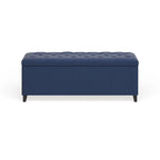 Banc de rangement capitonné