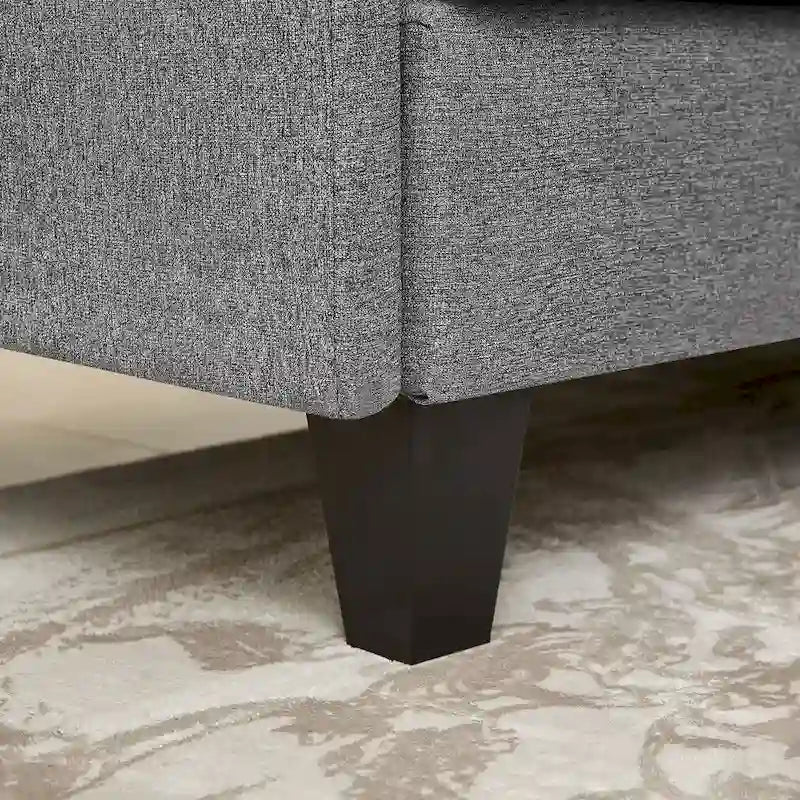 Canapé d'angle en forme de L de 86,22 po avec poches de rangement latérales