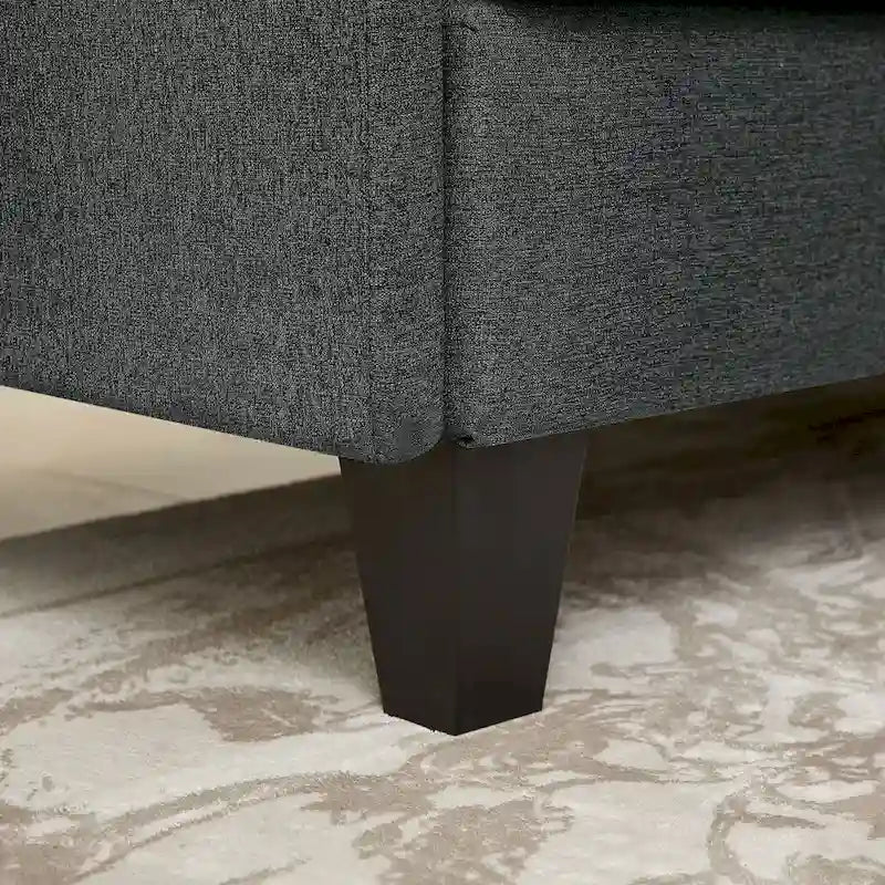 Canapé d'angle en forme de L de 86,22 po avec poches de rangement latérales