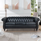 Canapé confortable 3 places avec coussin d'assise à rayures tendance