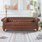 Canapé confortable 3 places avec coussin d'assise à rayures tendance