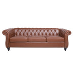 Canapé confortable 3 places avec coussin d'assise à rayures tendance