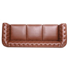 Canapé confortable 3 places avec coussin d'assise à rayures tendance