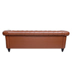 Canapé confortable 3 places avec coussin d'assise à rayures tendance