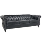 Canapé confortable 3 places avec coussin d'assise à rayures tendance