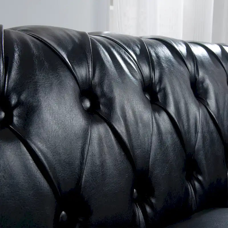 Canapé confortable 3 places avec coussin d'assise à rayures tendance
