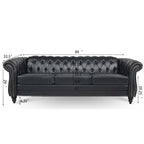 Canapé confortable 3 places avec coussin d'assise à rayures tendance