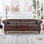 Canapé confortable 3 places avec coussin d'assise à rayures tendance