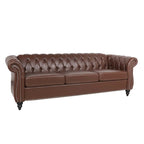 Canapé confortable 3 places avec coussin d'assise à rayures tendance