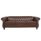 Canapé confortable 3 places avec coussin d'assise à rayures tendance