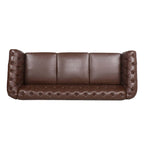 Canapé confortable 3 places avec coussin d'assise à rayures tendance