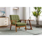 Chaise d'appoint en bois massif de style Mid-Century Modern, pour salon, chambre à coucher ou studio