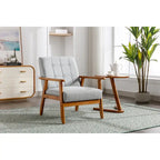 Chaise d'appoint en bois massif de style Mid-Century Modern, pour salon, chambre à coucher ou studio