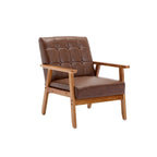 Chaise d'appoint en bois massif de style Mid-Century Modern, pour salon, chambre à coucher ou studio