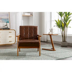 Chaise d'appoint en bois massif de style Mid-Century Modern, pour salon, chambre à coucher ou studio