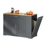 Meuble de Rangement pour Îlot de Cuisine Roulant de 53 Pouces Chariot de Cuisine Mobile Portable