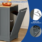 Meuble de Rangement pour Îlot de Cuisine Roulant de 53 Pouces Chariot de Cuisine Mobile Portable