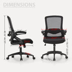 Chaise de bureau ergonomique en maille avec dossier haut, fauteuil de bureau pivotant à 360°