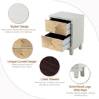 Commode 3 tiroirs de style campagnard avec motif d'anneau en bois artisanal