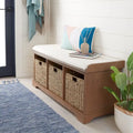 Banc de rangement gris/blanc - 47 x 16.1 x 19.9