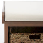 Banc de rangement gris/blanc - 47 x 16.1 x 19.9