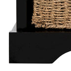 Banc de rangement gris/blanc - 47 x 16.1 x 19.9