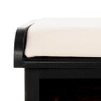 Banc de rangement gris/blanc - 47 x 16.1 x 19.9
