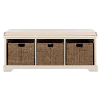 Banc de rangement gris/blanc - 47 x 16.1 x 19.9