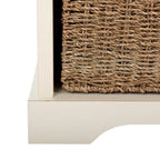 Banc de rangement gris/blanc - 47 x 16.1 x 19.9