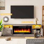 Meuble TV de 70 po avec foyer électrique de 36 po