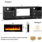 Meuble TV de 70 po avec foyer électrique de 36 po