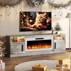 Meuble TV de 70 po avec foyer électrique de 36 po