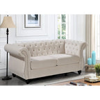 Causeuse en velours Chesterfield