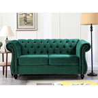 Causeuse en velours Chesterfield