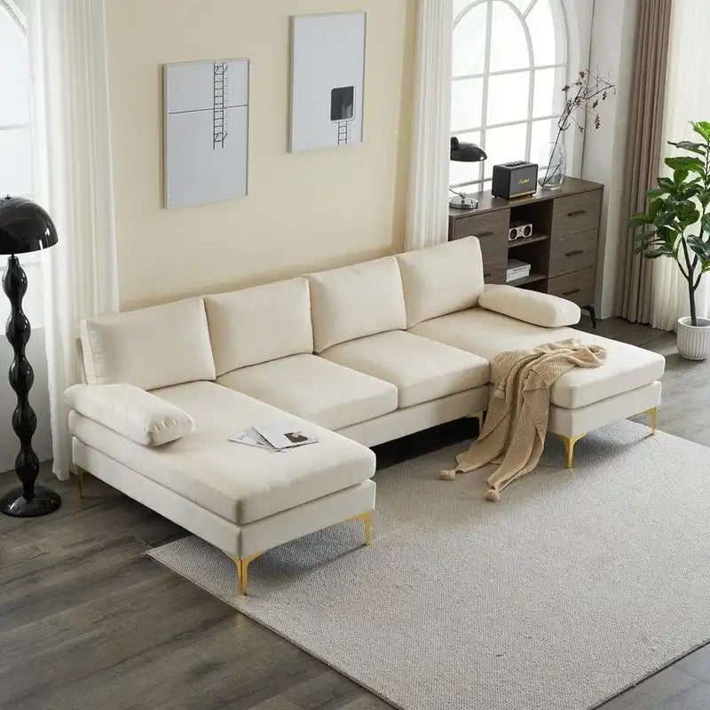 Canapé d'angle en U 4 places pour l'intérieur