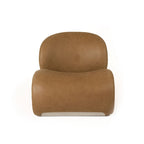 Fauteuil d'appoint Donovan en cuir marron moderne
