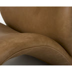 Fauteuil d'appoint Donovan en cuir marron moderne