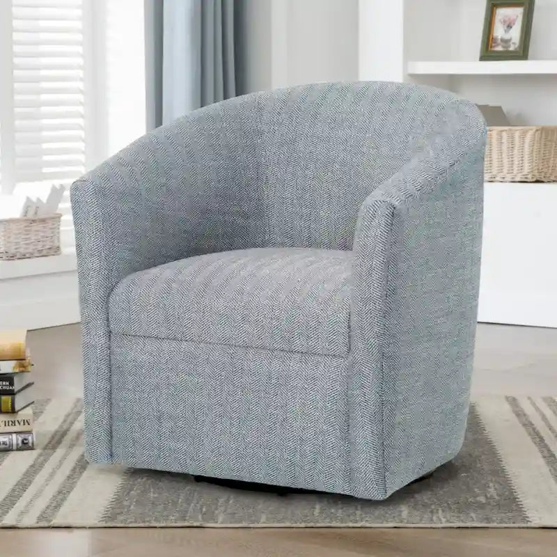 Fauteuil baril pivotant en polyester Sea Oat