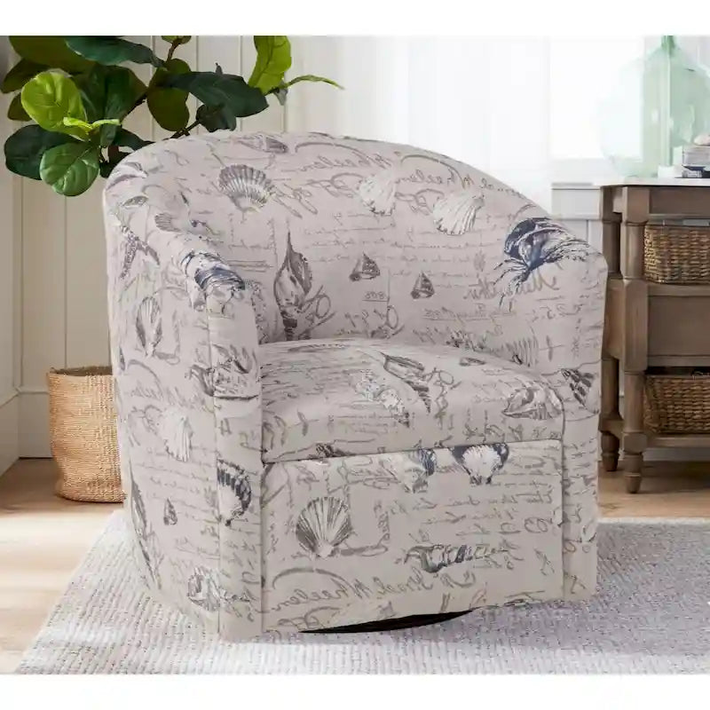 Fauteuil baril pivotant en polyester Sea Oat