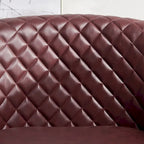 Fauteuil pivotant rond en similicuir capitonné de 29 po de large