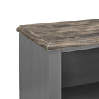Meuble TV rustique extra-large de 178 cm pour téléviseurs de 80 pouces - Fini bois naturel