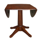 Table ronde à double abattant de 42 po – Espresso