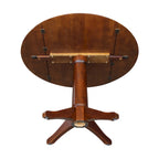 Table ronde à double abattant de 42 po – Espresso