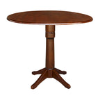 Table ronde à double abattant de 42 po – Espresso