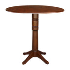 Table ronde à double abattant de 42 po – Espresso