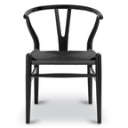 Chaises en tissu tressé - Structure en bois massif (Lot de 2)